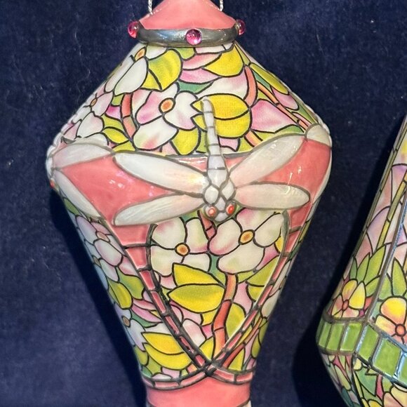 Bradford Exchange Era Of Louis Tiffany Heirloom Porcelain Ornament Collection - Picture 2 of 10